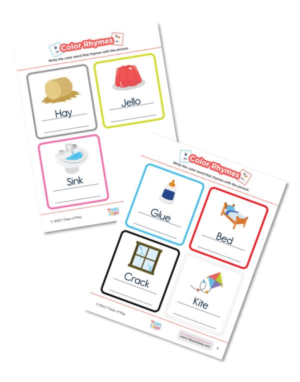 Recognizing Color Words Printable