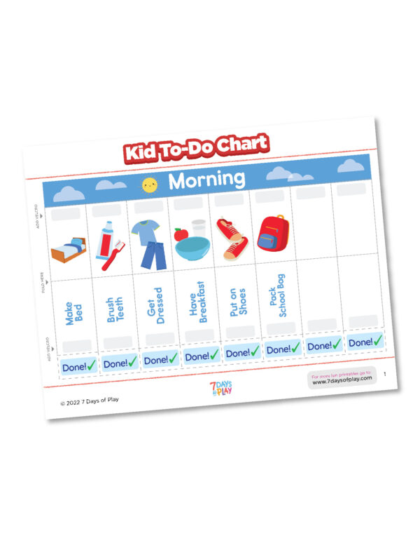 Kid To-Do Chart - Fun Printable