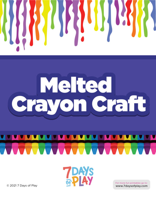 Melted Crayons craft printable activity