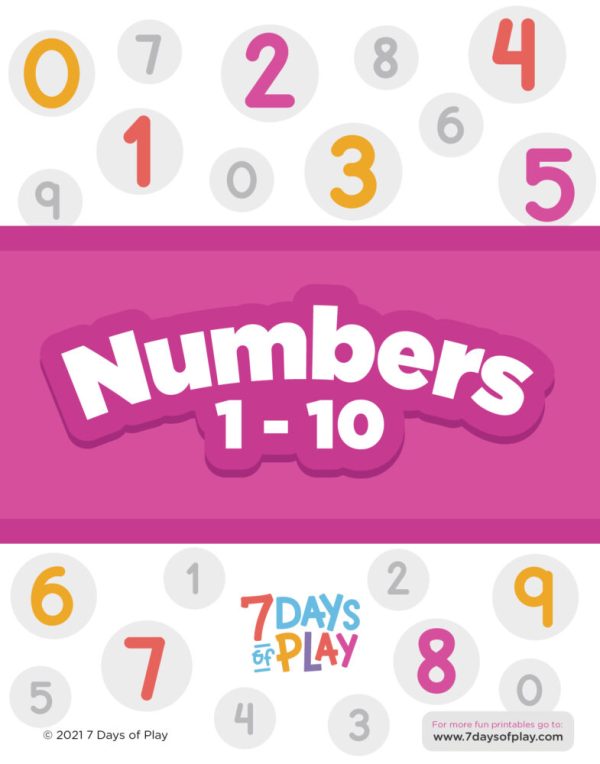 1-10 Numbers Bundle - Printable for Kids