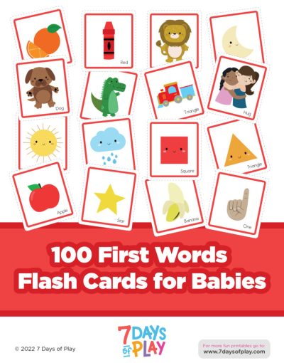 100 First Words Flash Cards for Babies