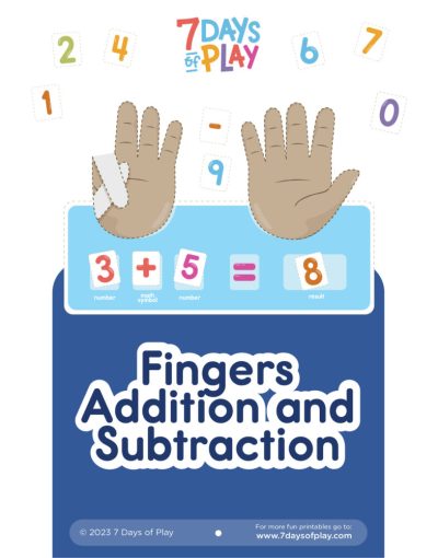 Fingers Addition and Subtraction - Printable