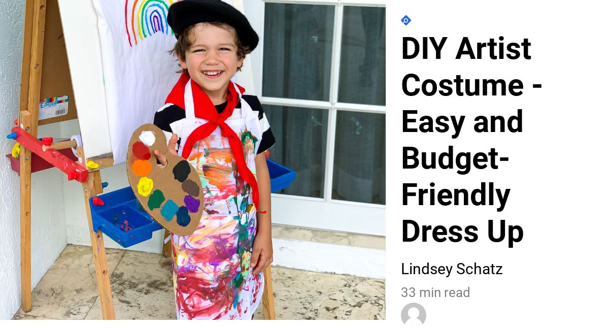 Køre ud sikkert Sprout DIY Artist Costume - Easy and Budget-Friendly Dress Up - 7 Days of Play