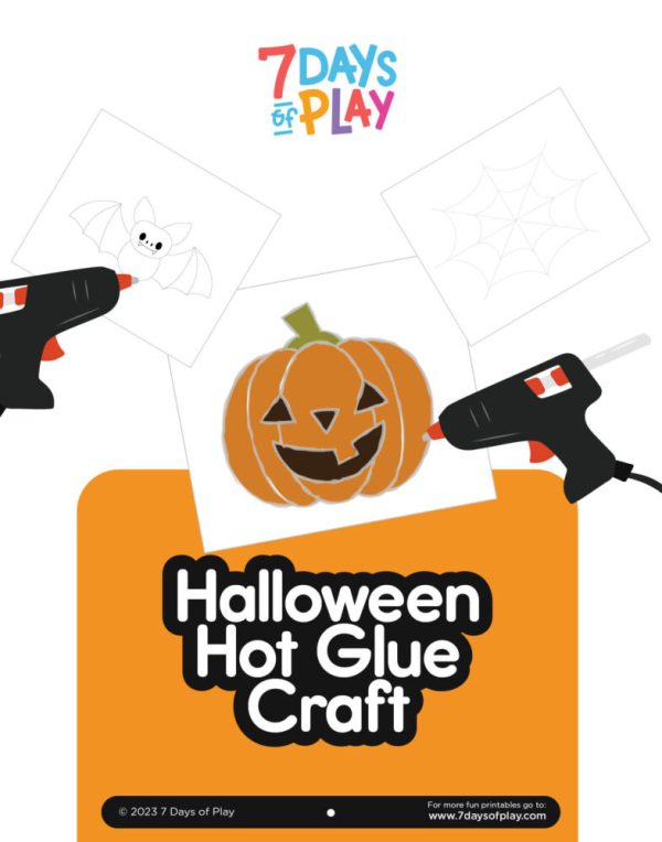 Get Crafty this Halloween with Printable Halloween Crafts! Transform bat, spider web, and pumpkin printables into tactile masterpieces. Use hot glue to trace the lines, creating ridges that guide kids' watercoloring for a spooktacular artistic adventure.