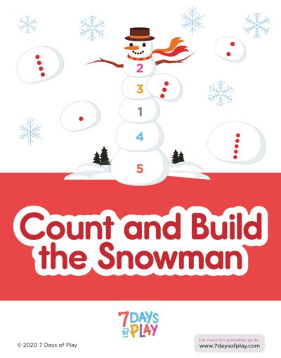 Count and Build the Snowman- Printable