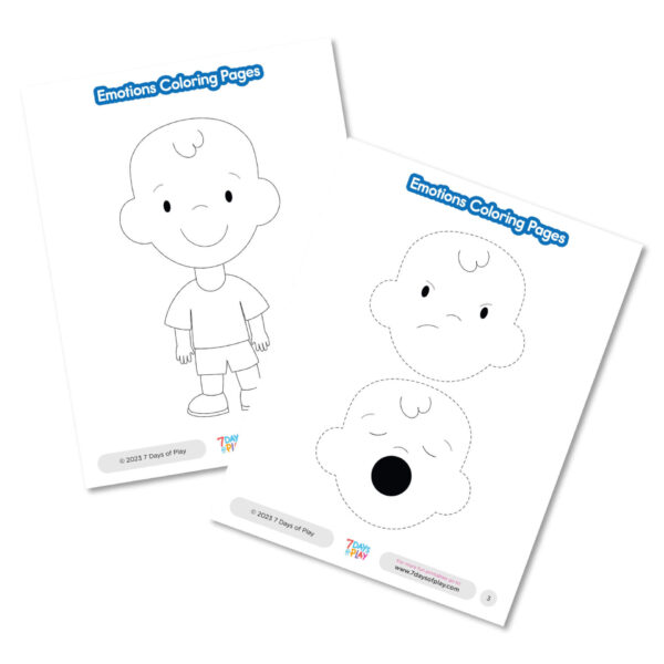 Emotions Coloring Pages Boy Printable