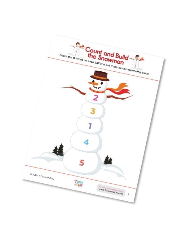 Count and Build the Snowman- Printable