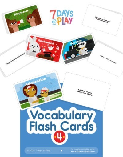 Vocabulary List 4 - Printable for Kids