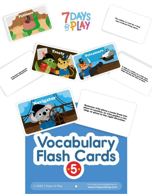 Vocabulary List 5 - Printable for Kids