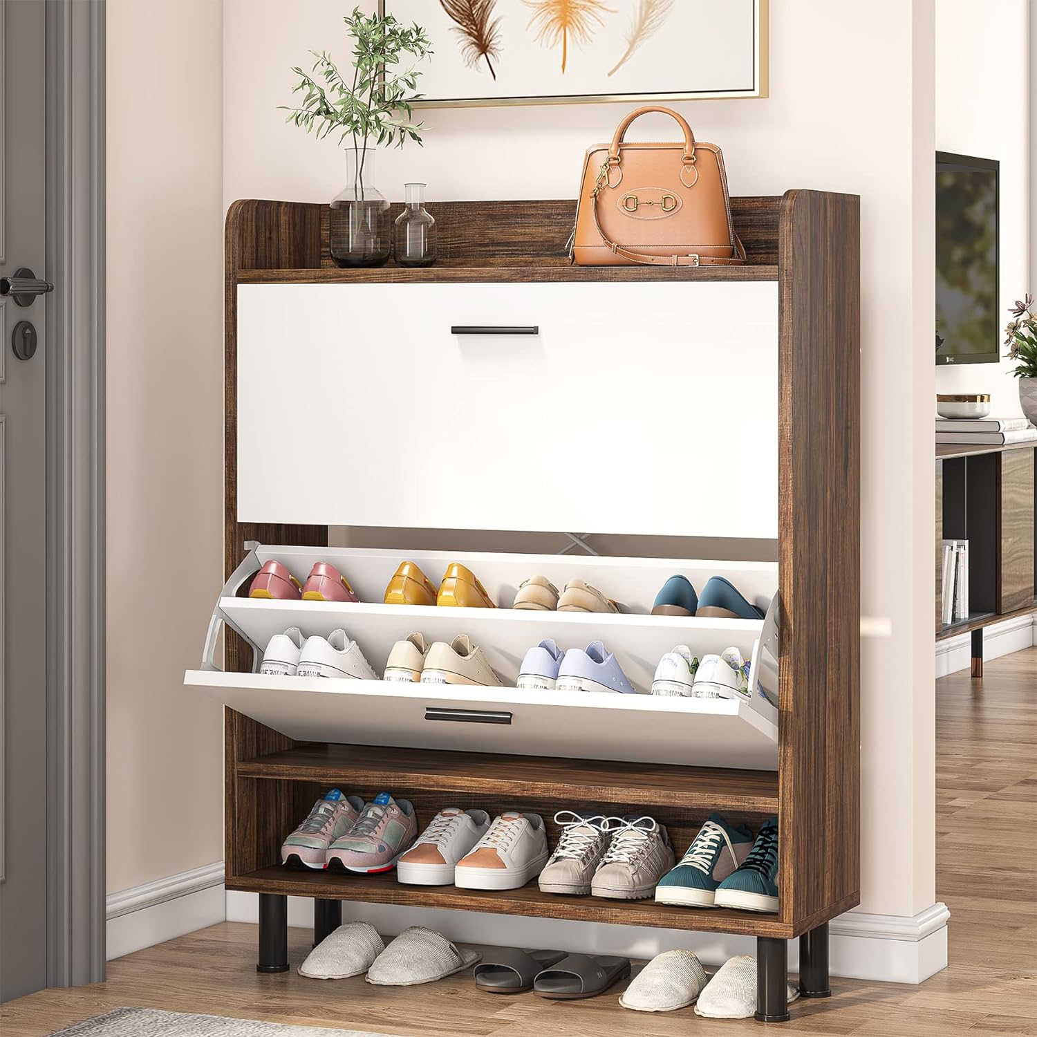 home organization tips shoe storage cabinet