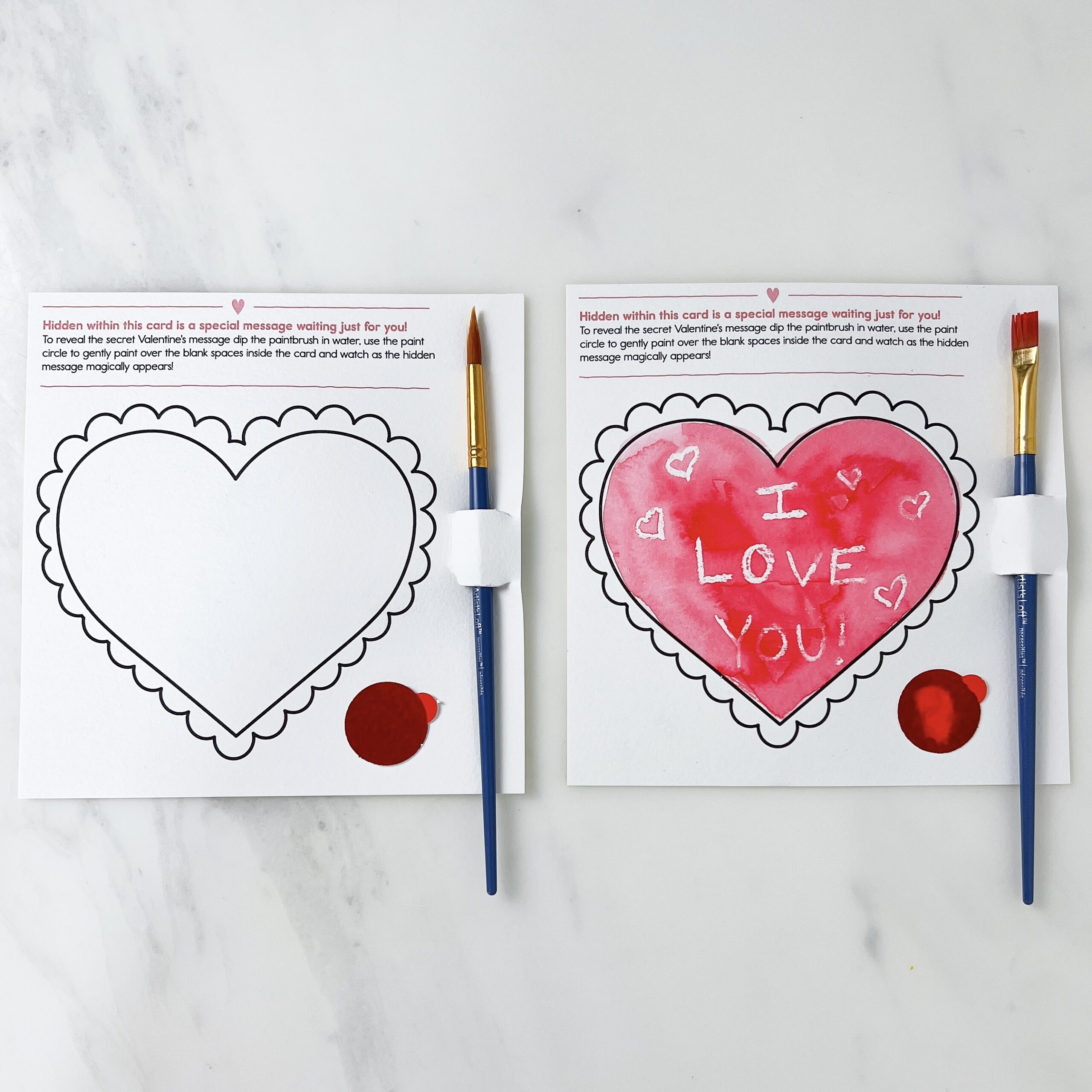 make your own valentine's card with a secret message with free printable