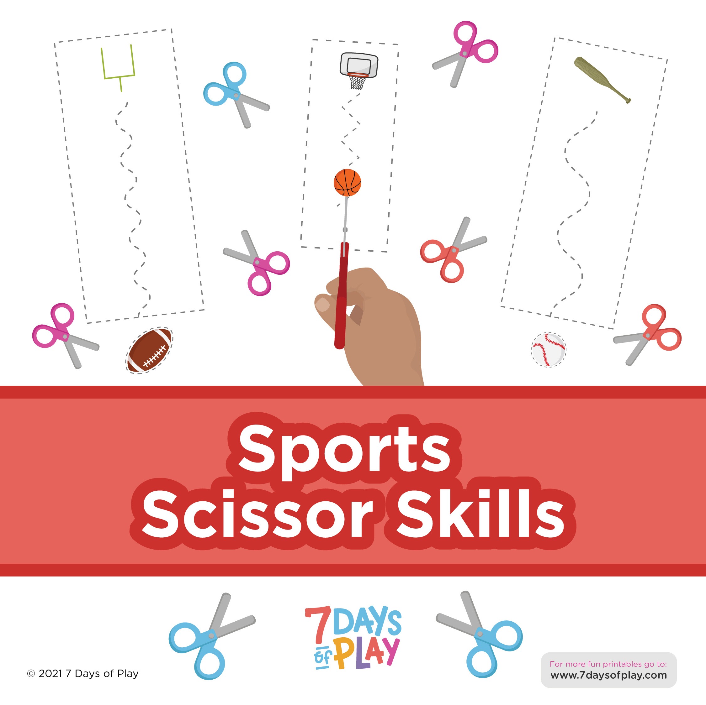 scissor cutting skill activity sports theme