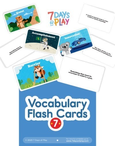 Vocabulary List 7 - Printable for Kids