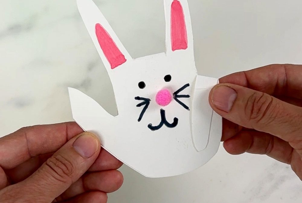 DIY Easter Card – How to Make a Bunny-Shaped Handprint Card