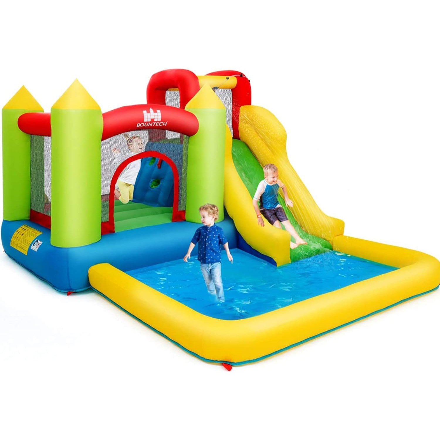 inflatable water slide and bounce house