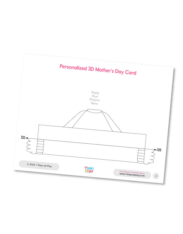 Personalized 3D Mother’s Day Card - Printable