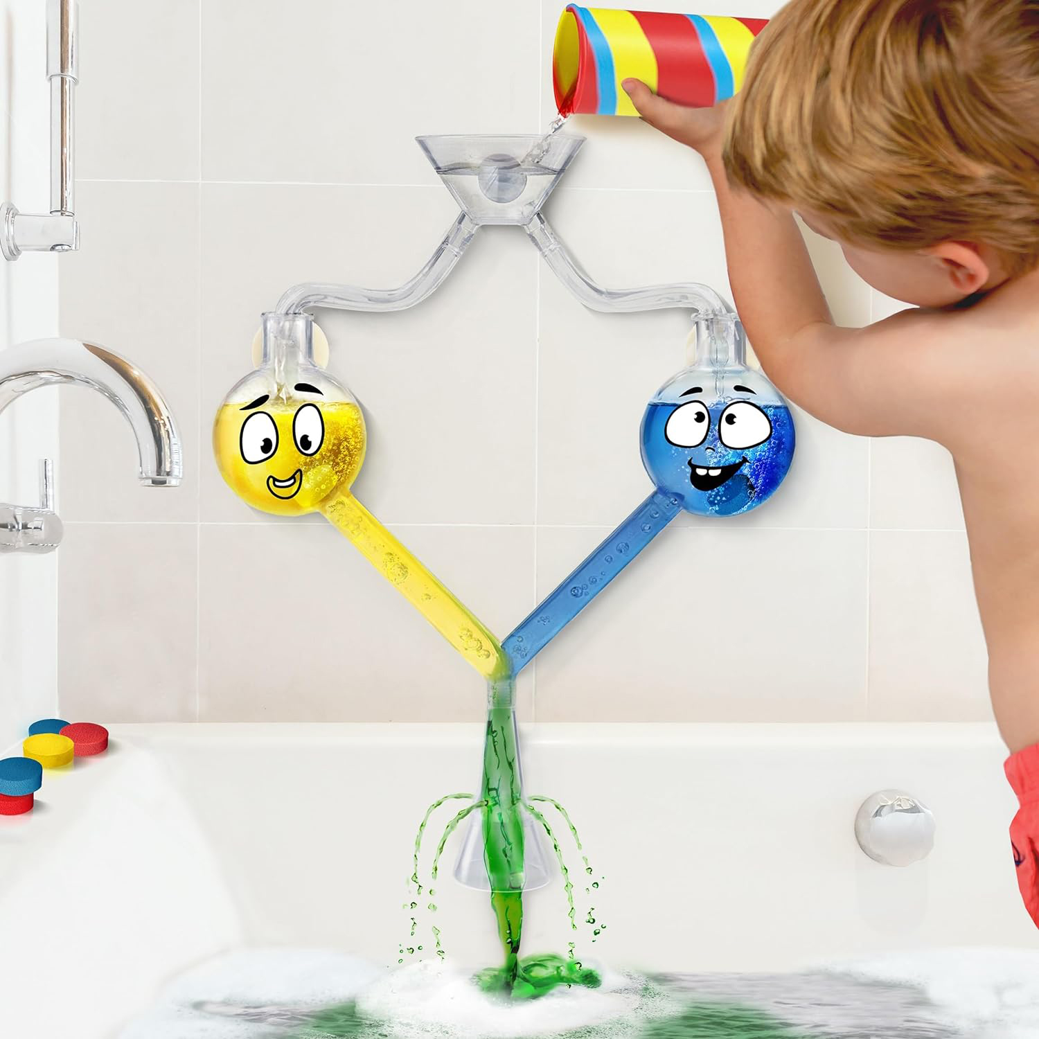 bath toy science color mix