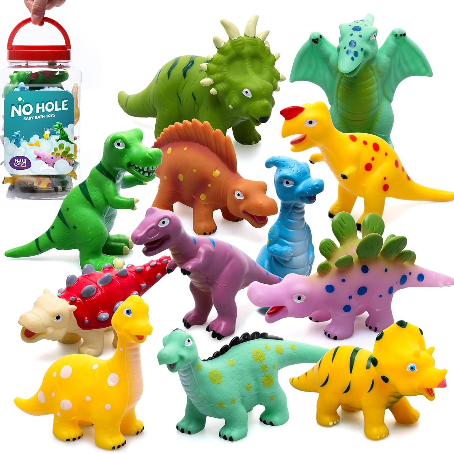 bath toy dinosaur figurines