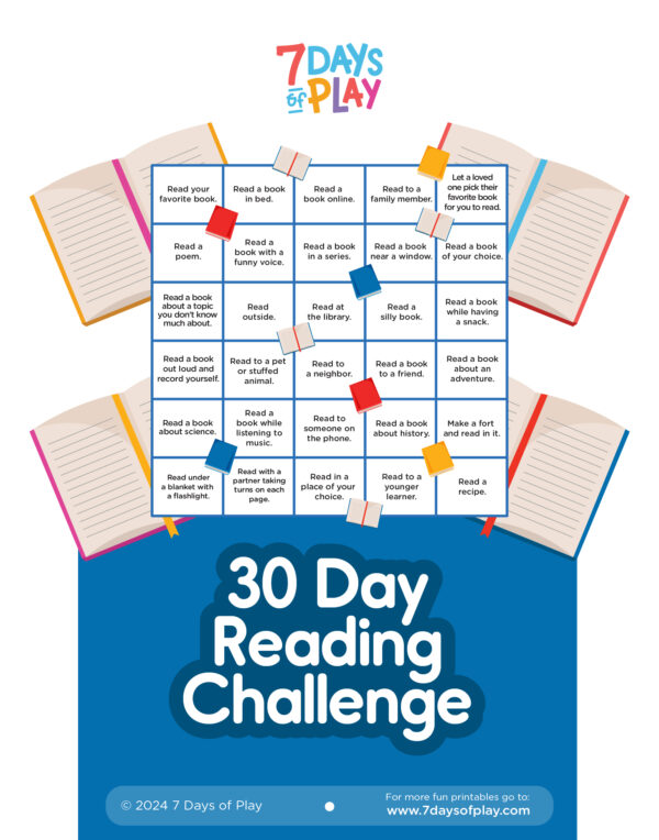 30 Day Reading Challenge - Printable