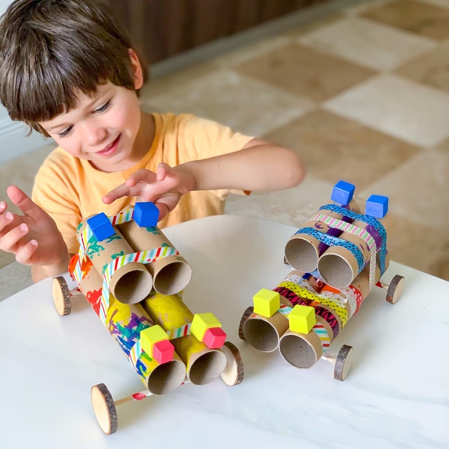 crafts using toilet paper rolls paper tube car