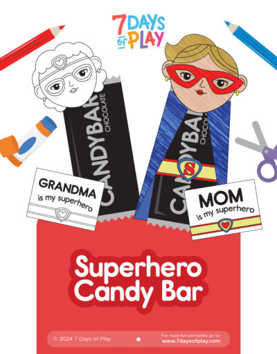 Superhero Candy Bar - Printable