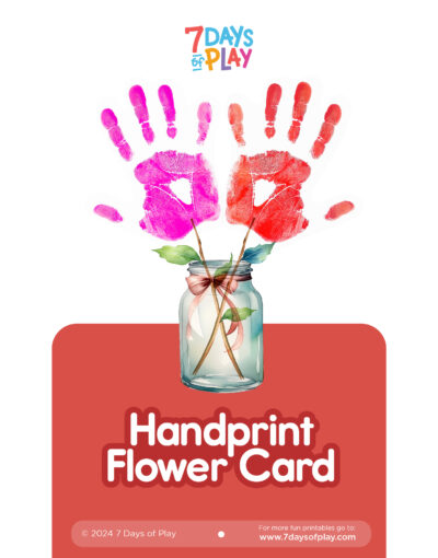 Handprint Flower Card - Printable