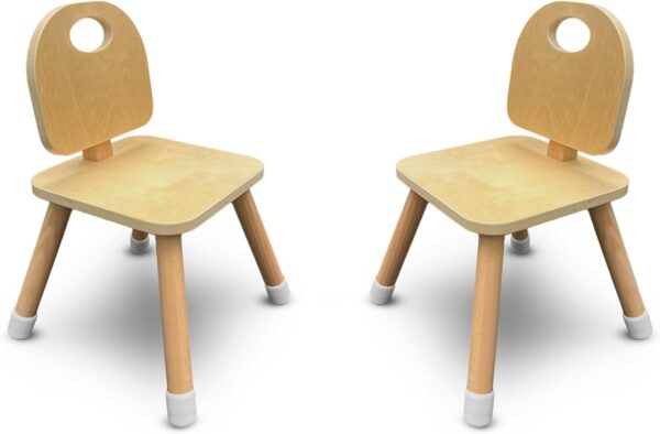 7 Days of Play Set of 2 Wooden Kids Chairs for Home, Classroom, Preschool, Daycare, Playrooms (Ages 2+)
