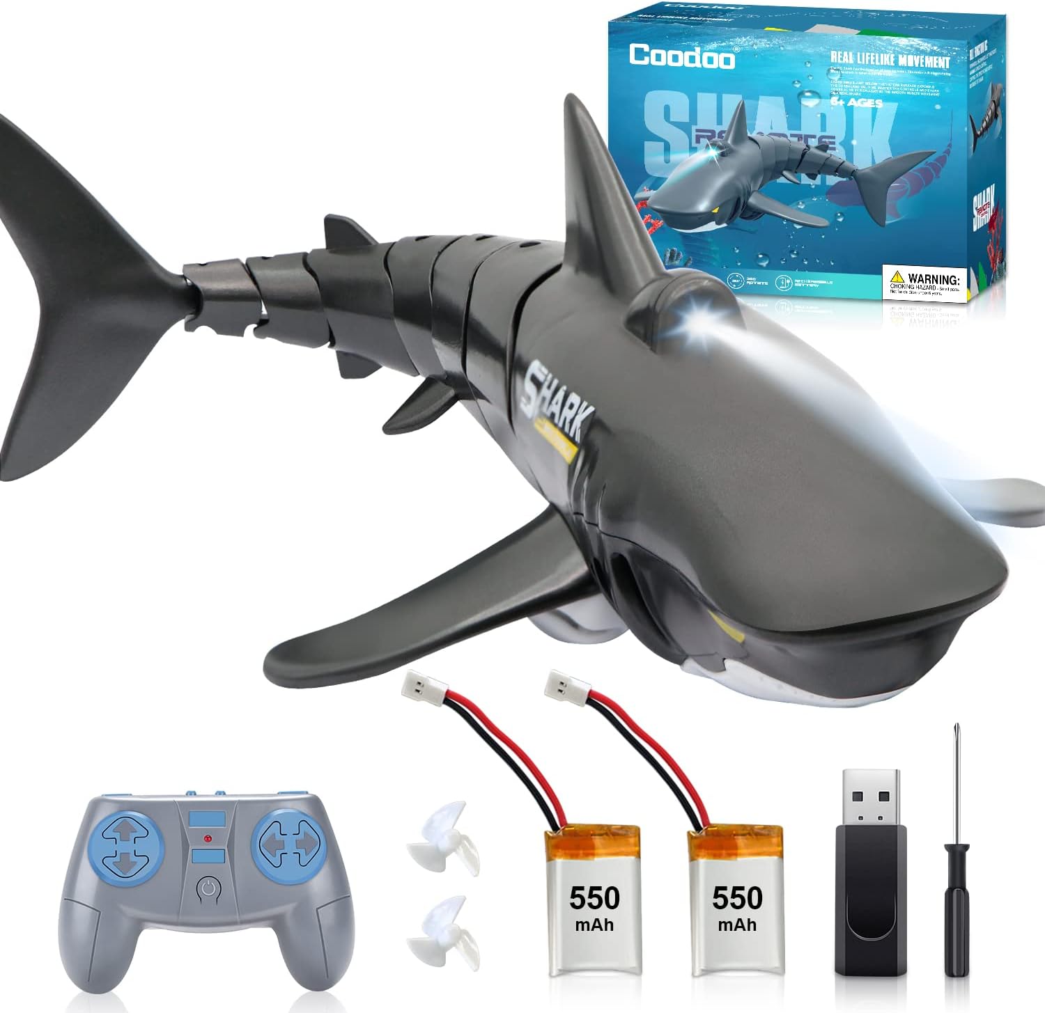 remote controlled underwater shark