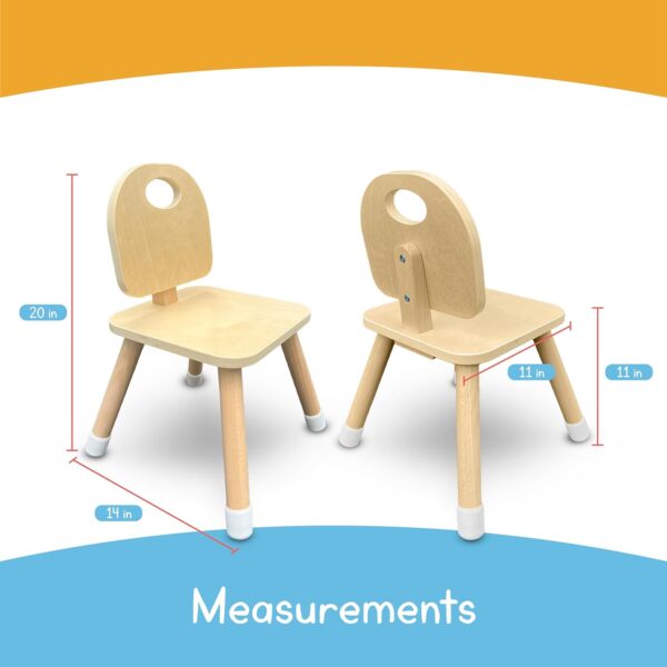 7 Days of Play Set of 2 Wooden Kids Chairs for Home, Classroom, Preschool, Daycare, Playrooms (Ages 2+) - Image 2