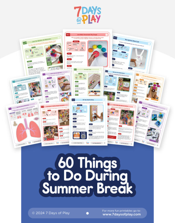 60 Things to Do During Summer Break - Printable