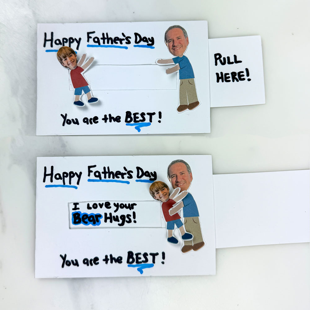 fathers day card template free printable slider hug card