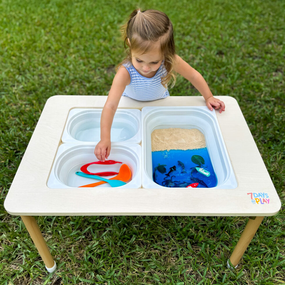 Ocean Sensory Bin: How to Bring the Beach to Your Home - 7 Days of Play