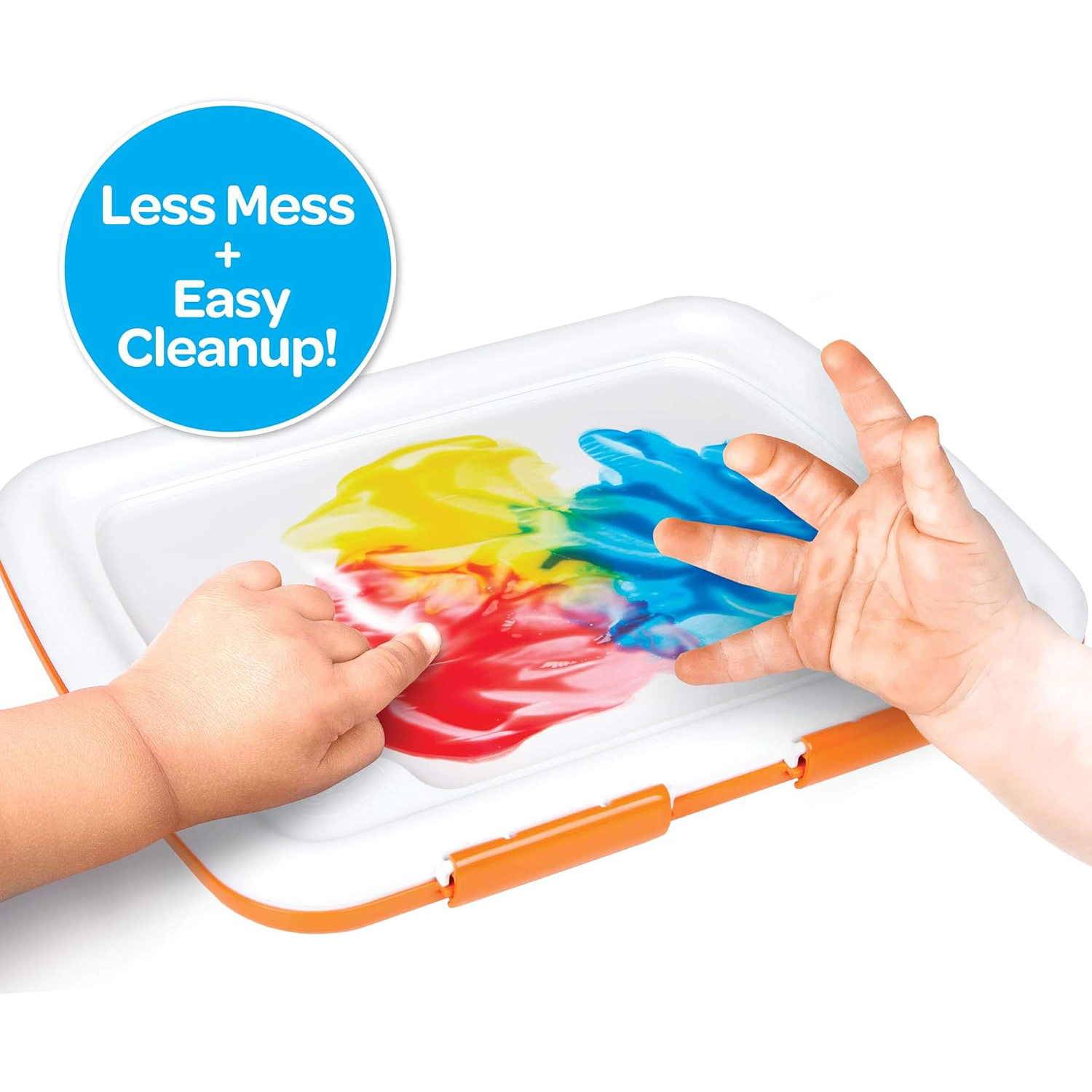 washable finger paint station less mess easy clean up