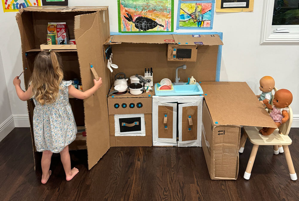 How to Make a DIY Cardboard Play Kitchen: Recycle, Craft, and Play!