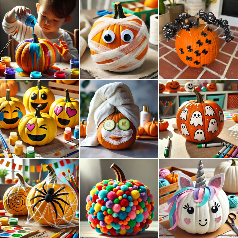 44 Easy Pumpkin Decorating Ideas to Do with Your Kids 7 Days of Play