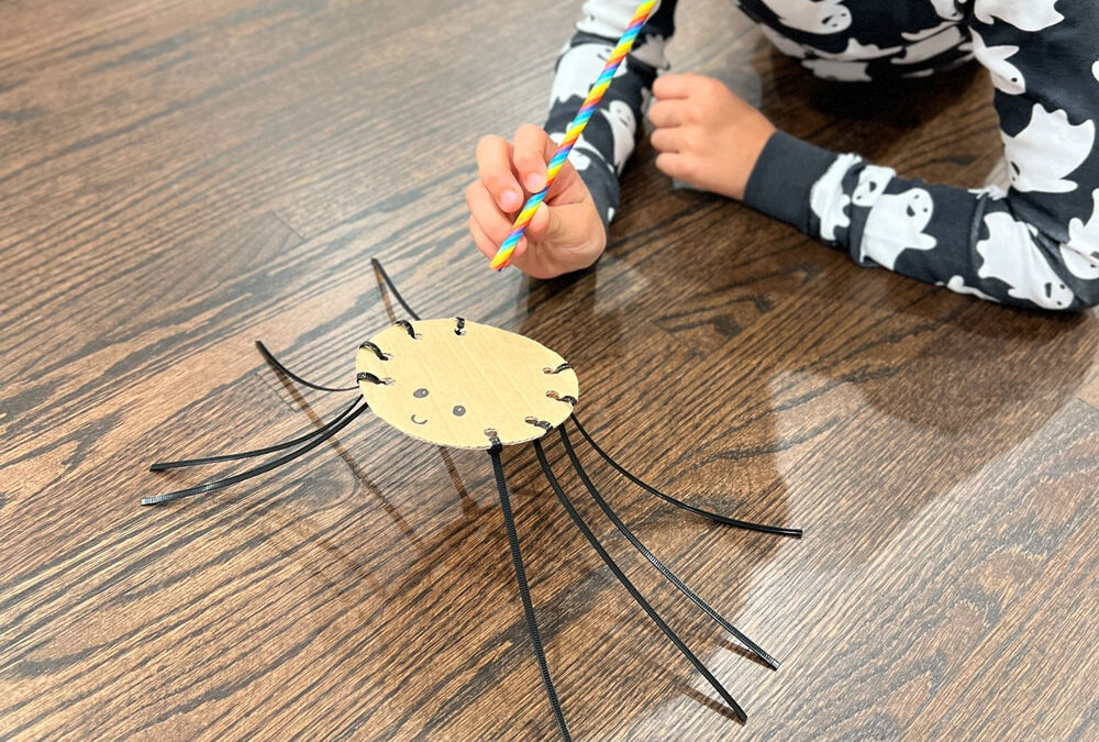 How to Make a Simple Spider Craft with Zip Ties and Cardboard