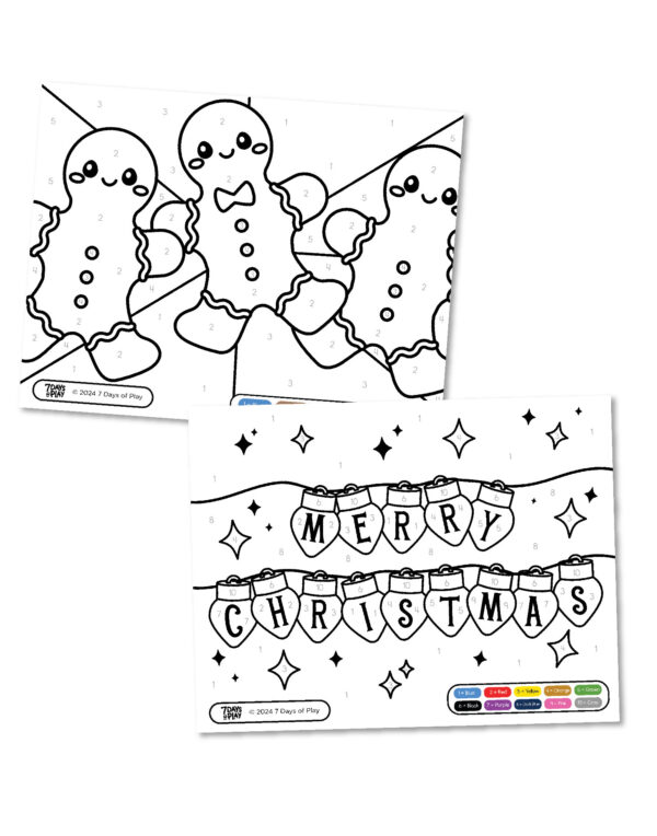 Christmas Color By Number - Printable