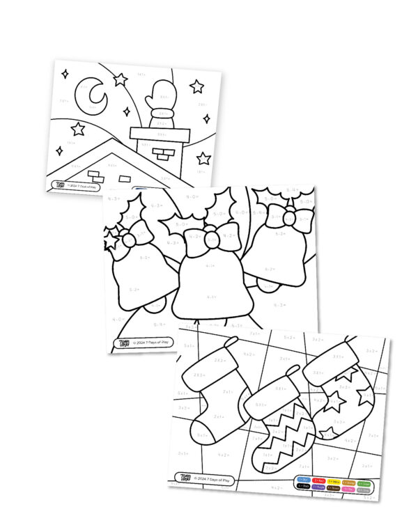 Christmas Color By Number - Printable - Image 5