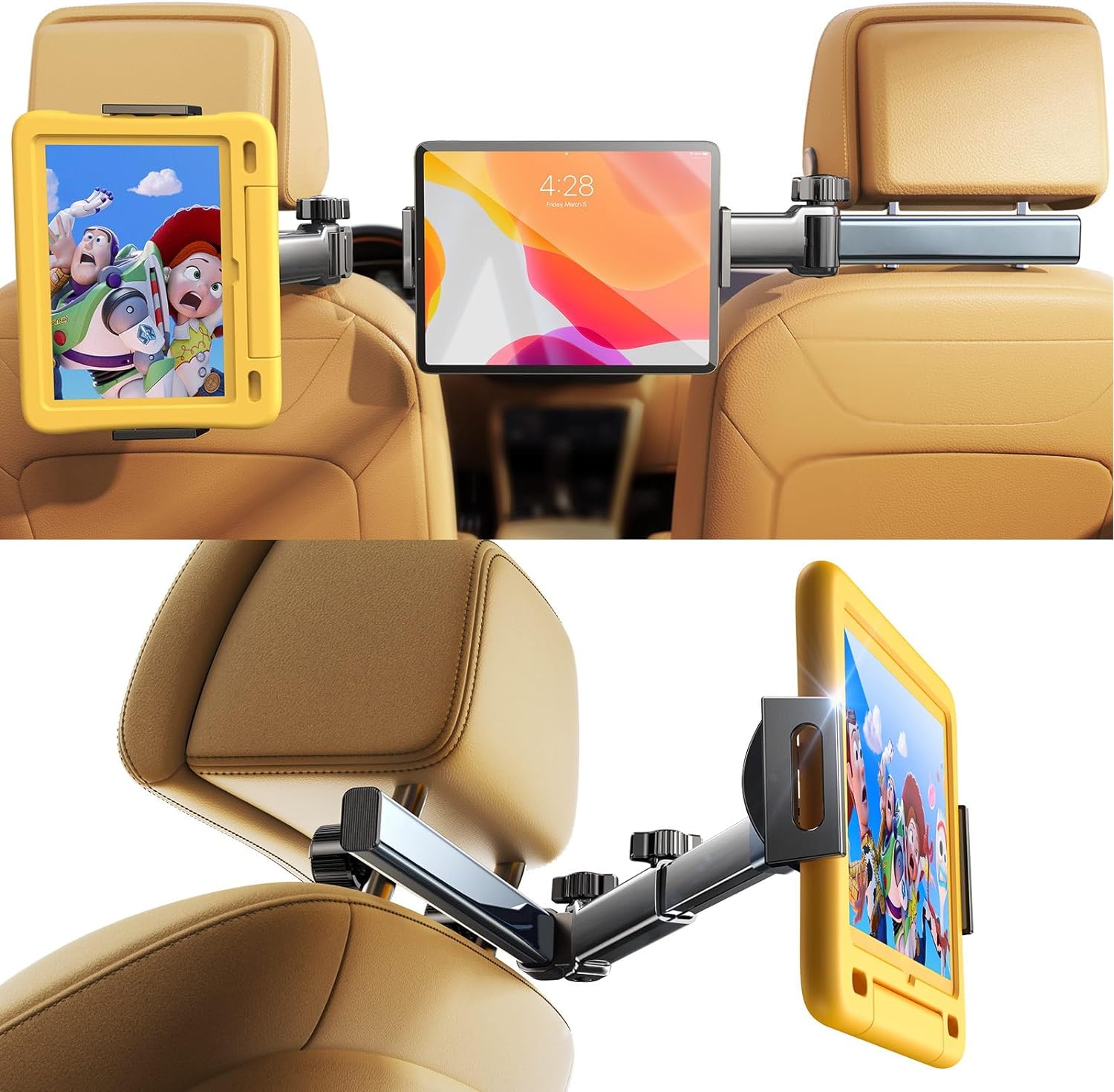car mount tablet iPad road trip kids travel head rest