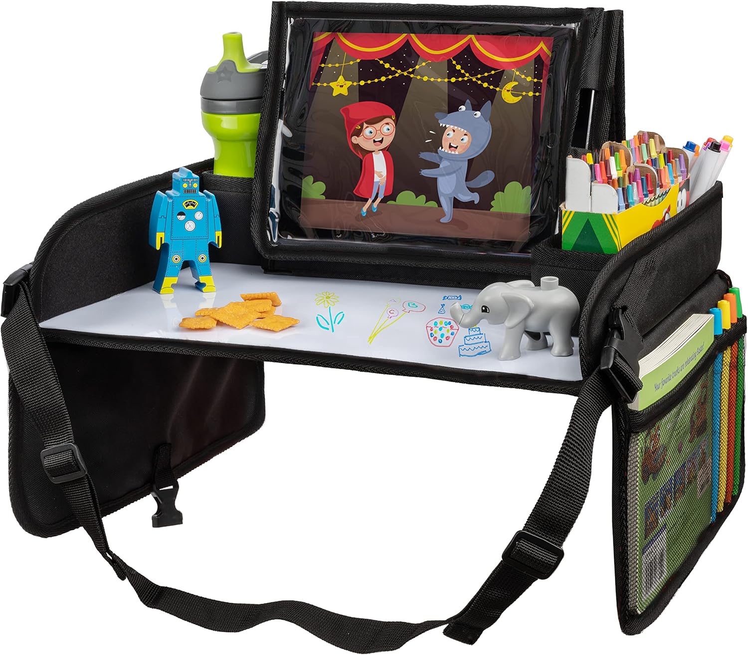 car seat activity tray road trip travel