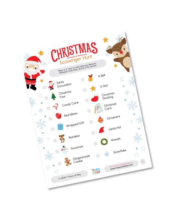 Christmas Scavenger Hunt - Printable