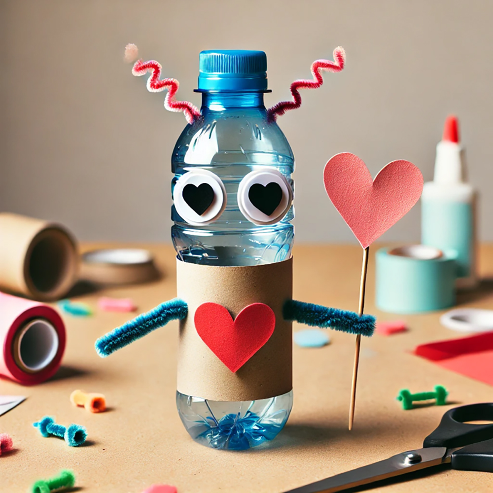 Valentines Craft Ideas Bottle Robot
