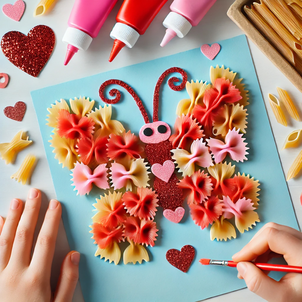 Valentines Craft Ideas Butterfly Pasta