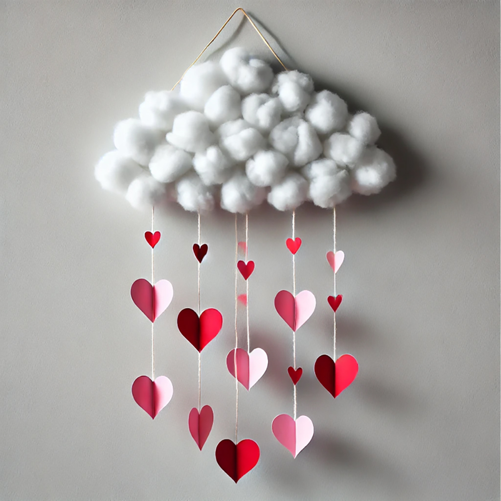 Valentines Craft Ideas Cloud Hearts