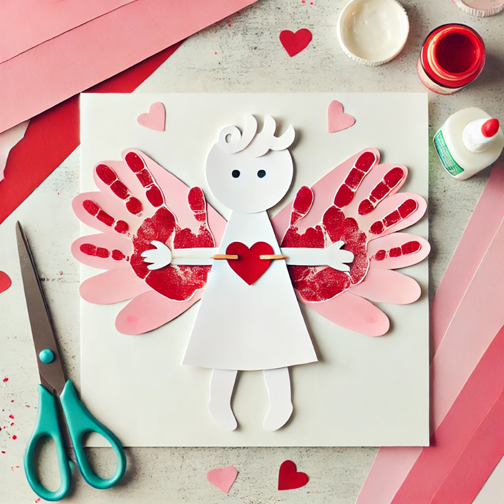 Valentines Craft Ideas Cupid Handprint