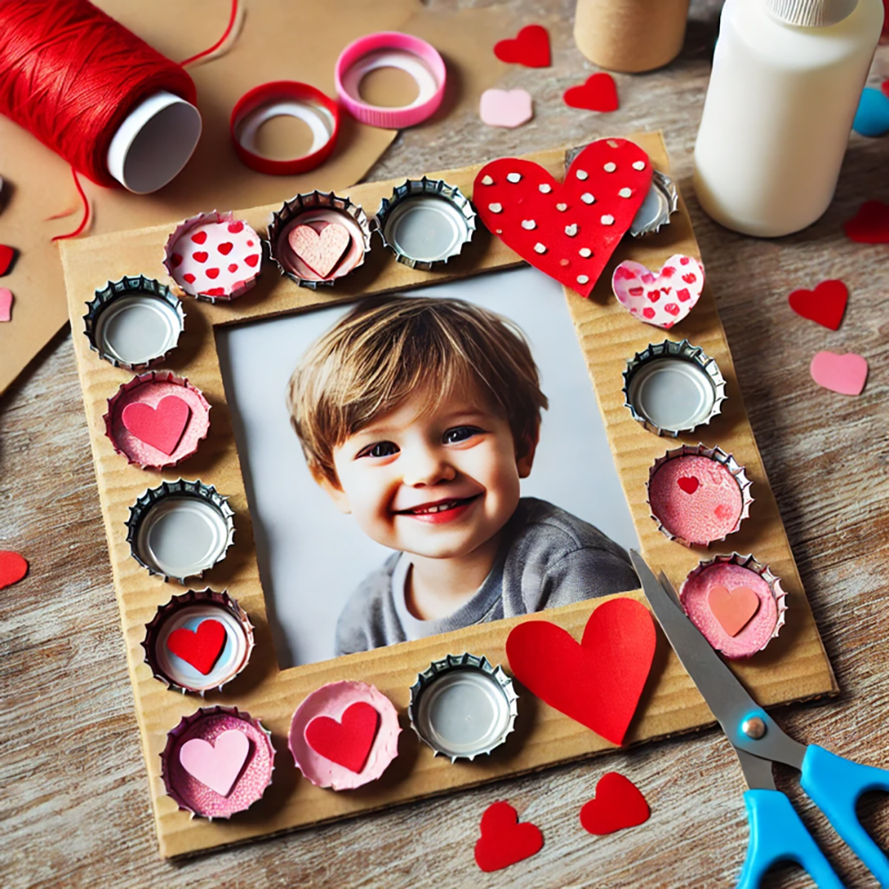 Valentines Craft- deas Frame Caps