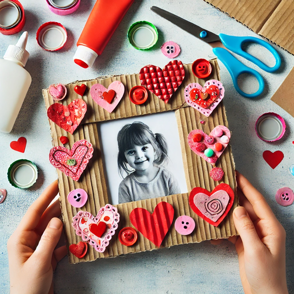 Valentine's Craft Ideas Frame Cardboard