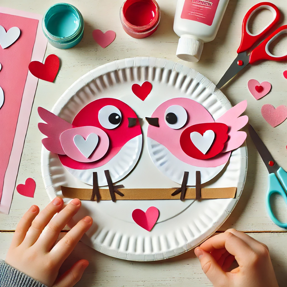 Valentines Craft Ideas Paper Plate Bird