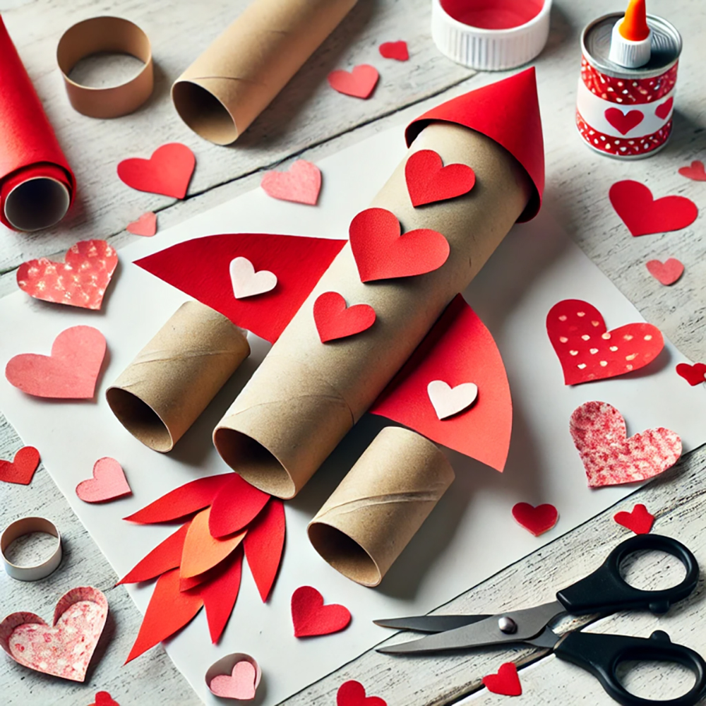 Valentines Craft Ideas Rocket Tubes