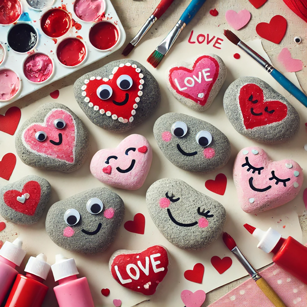 Valentines Craft Ideas Rocks Hearts
